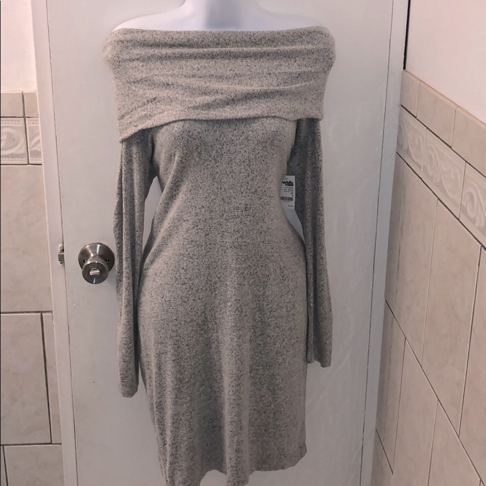Long sleeve off the shoulder dress